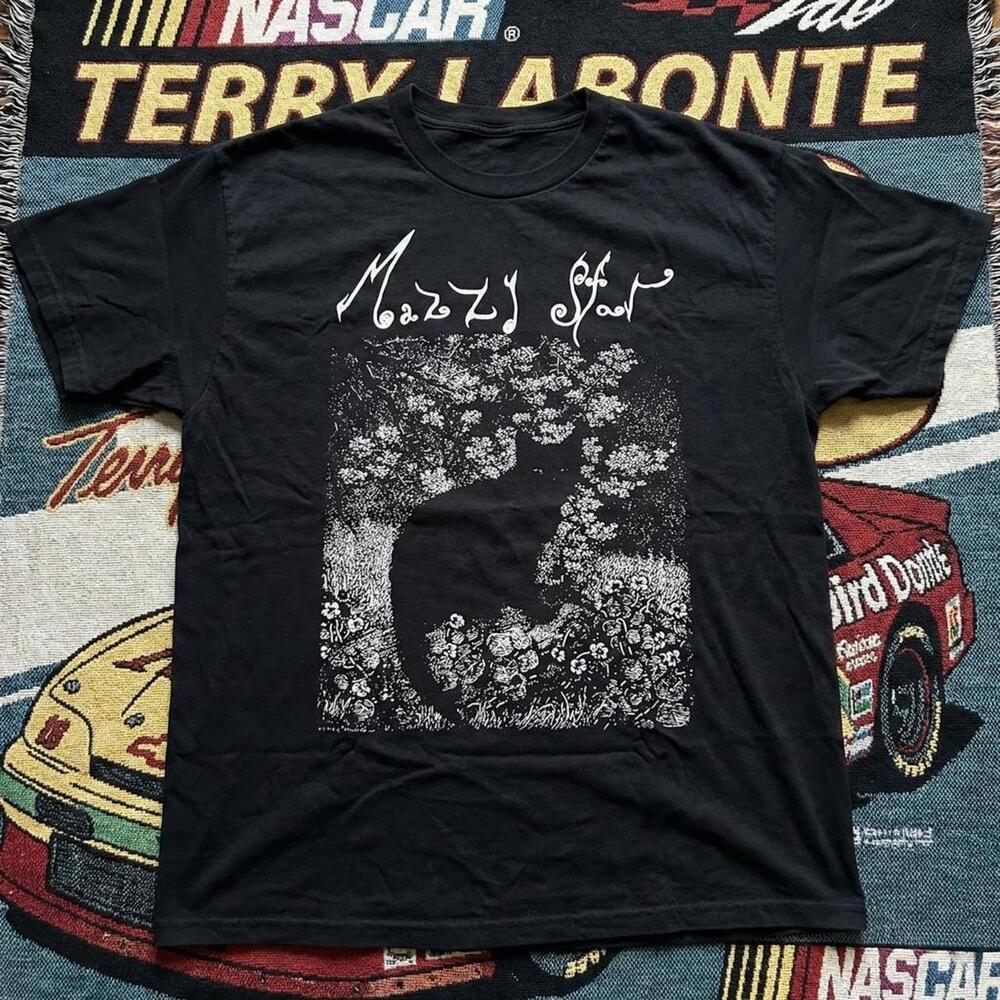 Mazzy Star T Shirt Cat Graphic Dream Pop Shoegaze Band Tee Black